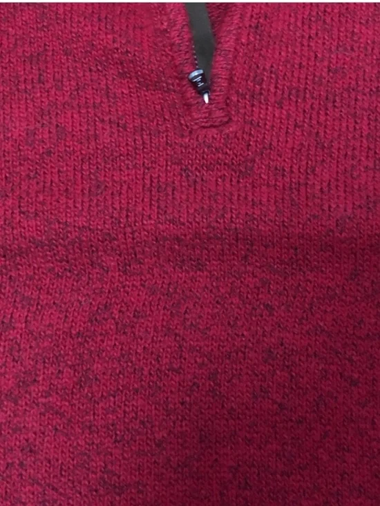 Chaps Men's Zip-Up Sweater in Rich Red Size medium - Picture 6 of 6